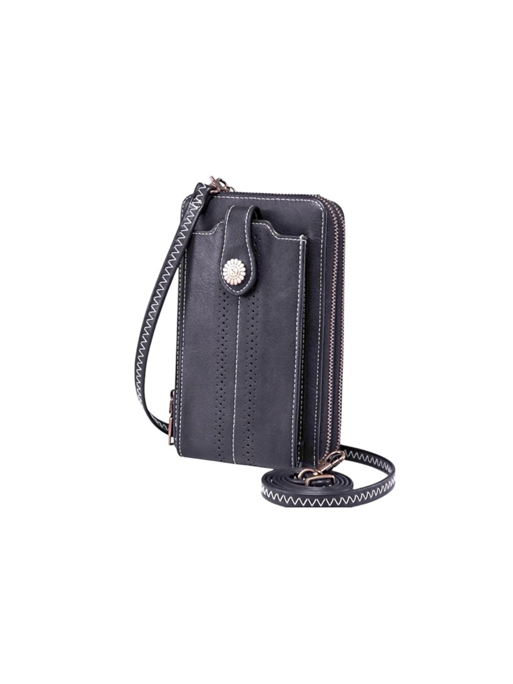 Kattee Dark Blue Crossbody with Phone Compartment & RFID